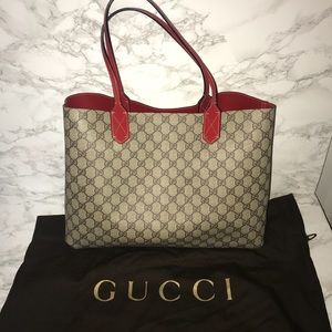 Gucci reversible red tote